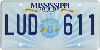 MS license plate LUD611
