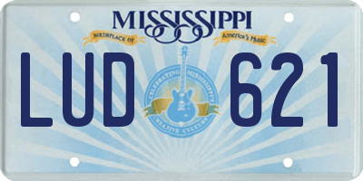 MS license plate LUD621