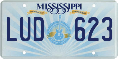 MS license plate LUD623