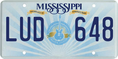MS license plate LUD648