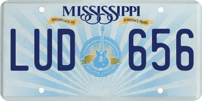 MS license plate LUD656