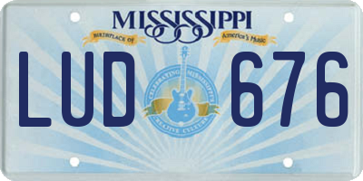 MS license plate LUD676