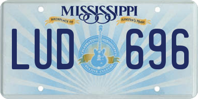 MS license plate LUD696