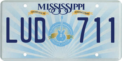 MS license plate LUD711