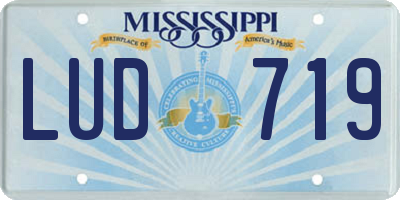 MS license plate LUD719