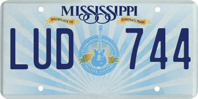 MS license plate LUD744