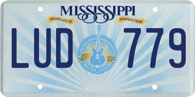 MS license plate LUD779