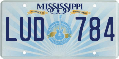 MS license plate LUD784
