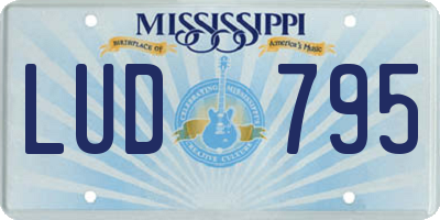 MS license plate LUD795