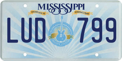 MS license plate LUD799