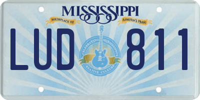 MS license plate LUD811