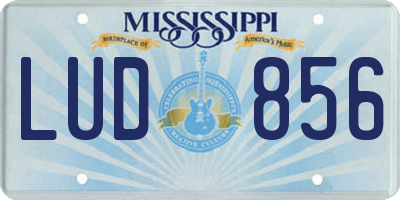MS license plate LUD856