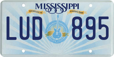 MS license plate LUD895