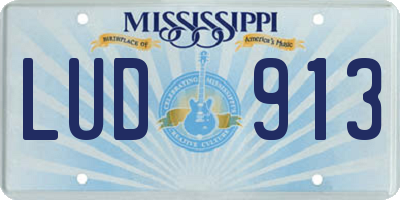 MS license plate LUD913