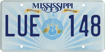 MS license plate LUE148