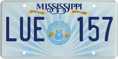 MS license plate LUE157