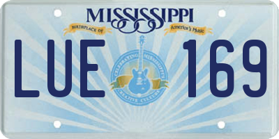 MS license plate LUE169