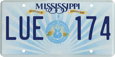 MS license plate LUE174