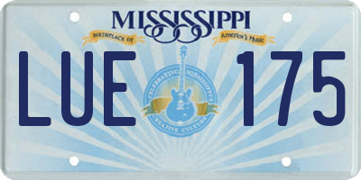 MS license plate LUE175
