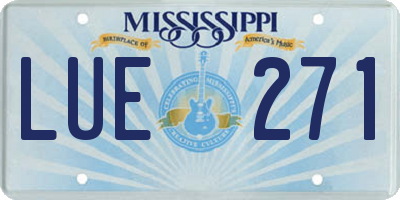 MS license plate LUE271