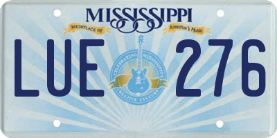 MS license plate LUE276
