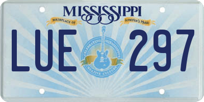 MS license plate LUE297