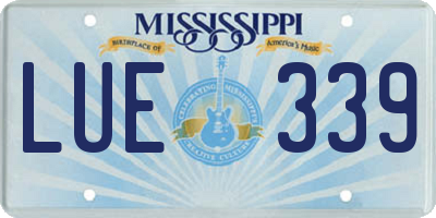 MS license plate LUE339