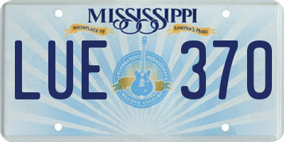 MS license plate LUE370