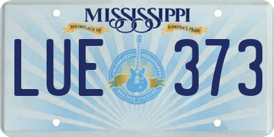 MS license plate LUE373