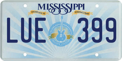 MS license plate LUE399