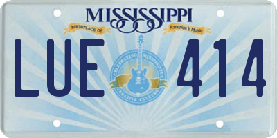 MS license plate LUE414