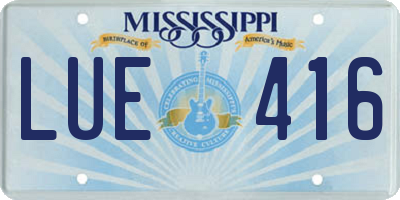 MS license plate LUE416