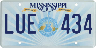 MS license plate LUE434