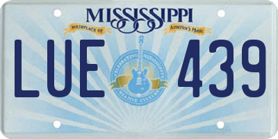 MS license plate LUE439