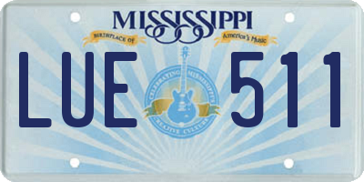 MS license plate LUE511