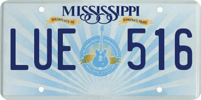 MS license plate LUE516
