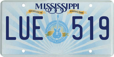 MS license plate LUE519
