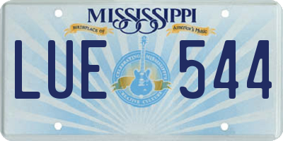 MS license plate LUE544