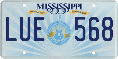 MS license plate LUE568