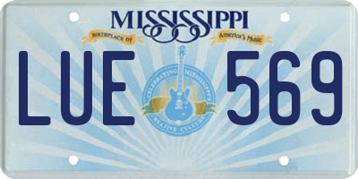 MS license plate LUE569