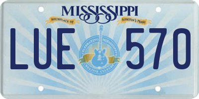 MS license plate LUE570