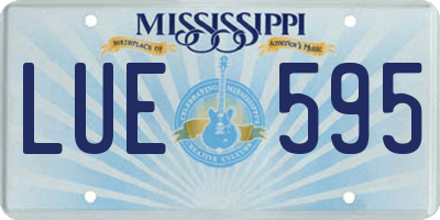MS license plate LUE595