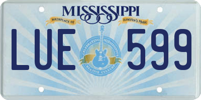 MS license plate LUE599