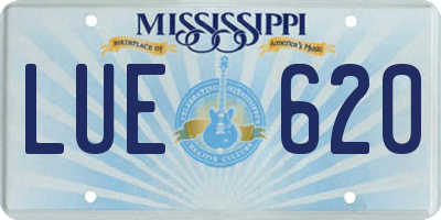 MS license plate LUE620