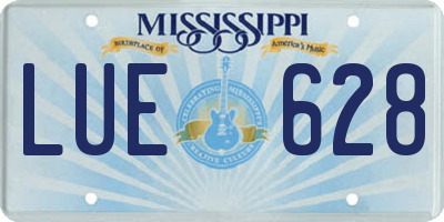 MS license plate LUE628