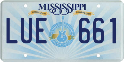 MS license plate LUE661