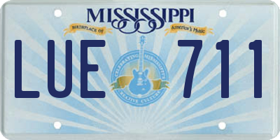 MS license plate LUE711