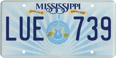 MS license plate LUE739