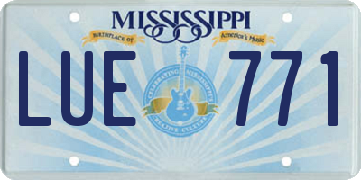 MS license plate LUE771