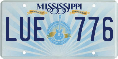 MS license plate LUE776